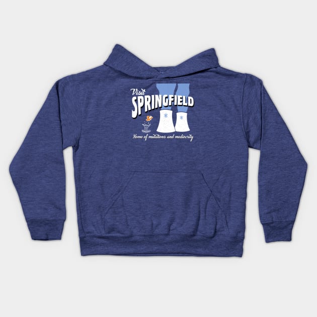 Visit Springfield Kids Hoodie by Zachterrelldraws